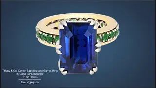Tiffany & Co. Ceylon Sapphire and Garnet Ring by Jean Schlumberger (10.83 Carats) | M.S. Rau