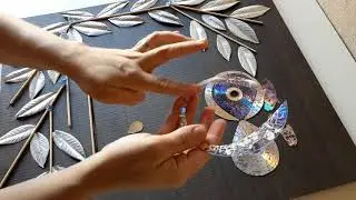 Artes com DVD´s craquelados (Coruja)