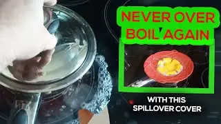 Never Overboil Again -  No More Messy Spillovers with Silicone Spill Stopper