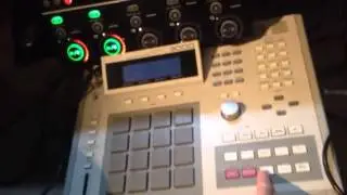 Boss RC505 slaved to Akai MPC3000 via Midi Sync