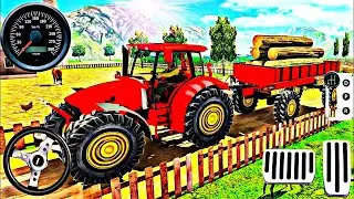 Cargo Tractor Trolley Farming Simulator || Offroad Heavy Transporter Driving 2021 || Unique Games