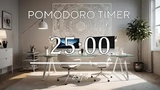 25/5 Pomodoro Technique✨ Jazz music + Frequency for Relaxing, Studying and Working ✨
