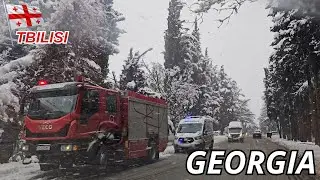 Tbilisi .Georgia.Transformed by Snow | Georgia's Winter Magic.Walking through  in Tbilisi ❤️