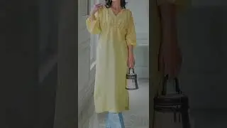Lemon Yellow Color Summer Dress Design 2025