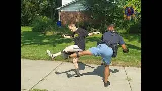 Foot Sweep To Hook Kick 