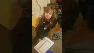 Evie's naughty letter warning from Santa