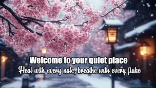Winter Night Healing Music with Snow Scene