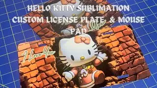 Hello Kitty Sublimation license Plate & Mouse pad