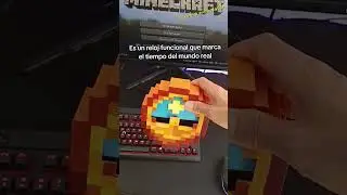 Reloj de escritorio y pared pixel crafteado en Minecraft #minecraft #minecraftshorts