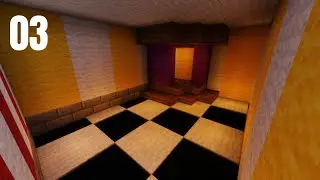 Minecraft Tutorial: Circus baby Pizza World How To Build Foxy's Cove and Bouncy House Part 03