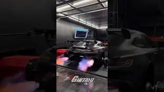Gintani mercedes benz AMG GT black series flames on dyno!!