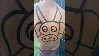 Epic cow face Back drawing challenge #challenge