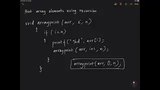 Display array elements (Recursion)