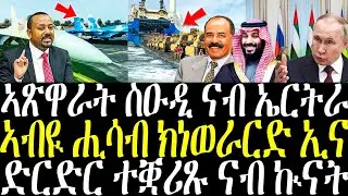 ዘመናዊ ኣጽዋራት ስዑዲ ናብ ኤርትራ | ኣብዪ ሒሳብ ክነወራርድ ኢና መጠንቀቅታ ንኤርትራ | ድርድር ተቋሩጹ ናብ ኲናት