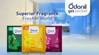 Odonil Gel Pocket - 30 Days of Essential Oil Freshness for Bathrooms