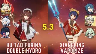 C1 Hu Tao Double Hydro & C6 Xiangling Vaporize - Genshin 5.3 Spiral Abyss Floor 12