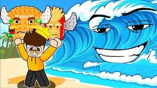 ESCAPE THE TSUNAMI FOR LUCKY BLOCK IN ROBLOX! PART 2