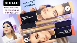 *NEW* SUGAR Auto Correct Creaseless Concealer || Reveiw,Demo,Shades,shades guide|| JANNATKATYAL