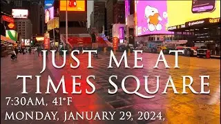 TIMES SQUARE DESERTED!!! Times Square Deserted! A Rare Glimpse into an Empty Icon - 01/29/24