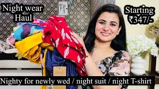 Must Have Night Wear Haul, Cotton Night Suit, Nighty, Co-Ord Set, Gown,Top & Pyjama Set, Robe