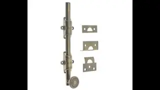 idh 11278SB 005 Solid Brass Decorative Heavy Duty Surface Bolt with Colonial Swirl Knob and Standard