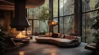 Contemplative Rainstorm At The Modern Forest Homestead | Rainy Day Relaxation Sanctuary | ASMR