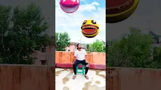 Funny vfx eating chocolate, biscuit, icecream and hitting Pacman magic 😄