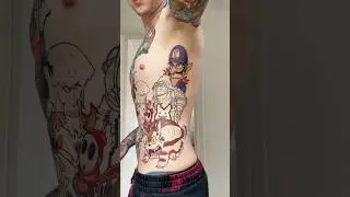RIB & WAIST TATTOO COLOURING! (Painful) | #Tattoo #ColourTattoo #TattooIdeas
