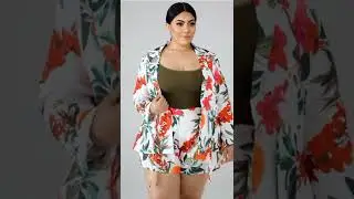 Гламурные модели💃Цветочный блейзер, комплект одежды👗Идеи моды и одежды для женщин с пышными формами. Роскошный образ жизни.