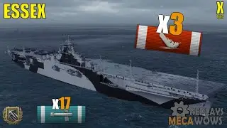 Aircraft Carrier Essex 3 Kills & 156k Damage | World of Warships Gameplay