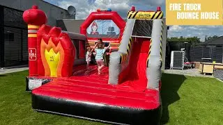Fire Truck Jumping Castle Fire Station Feuerwache Castle Bounce House Inflatable Slides Combo