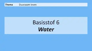 VMBO 3 | Duurzaam leven | Basisstof 6. Water | 8e editie
