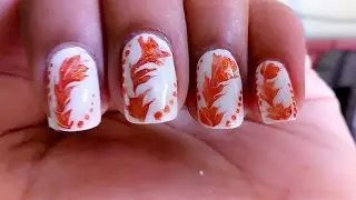 Easy nail art design for begginers|| How to do drag marble nail art|| Floral nail art for short nail