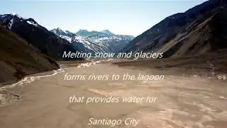 The beginning of Embalse el Yeso reservoir, Chile (Aerial view)