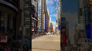 Crossing 7th Avenue at 42nd Street. Times Square Glimpse in Early Afternoon Light 🌆🚶 #NYCWalk #NYC