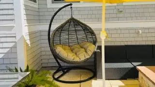 Modway Garner Outdoor Patio Wicker Rattan Teardrop Swing Chair Review