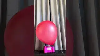 ASMR bursts red jumbo balloon filled with money#shorts