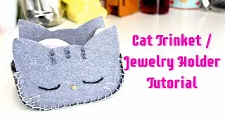 Felt Cat Trinket / Jewelry Holder Tutorial