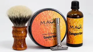 Maol Grooming x Talbot Shaving 'Tangerine' | Charcoal Goods Lvl 2 | TDR 'Goblet of Fire' Brush
