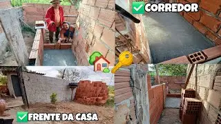 CONSTRUINDO COM AMOR 🔑🏡 UM PASSO DE CADA VEZ ⚠️ Concretando o corredor #vlog #obra #construção 