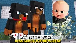 Minecraft - THE BOSS BABY BUYS DONUT'S HOUSE - Little Club Baby Max Roleplay