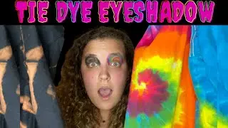 TIE DYE EYESHADOW LOOK | BLEACH TIE DYE | RAINBOW DYE