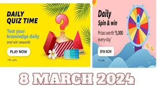 Amazon Funzone All Quiz Answers Today |8 March 2024 | @dailyquiztime #amazonfunzon