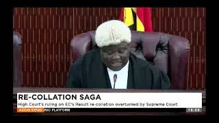 Re-Collation Saga: Hight Court's ruling on EC's Resulth re-collation overturned by Supreme Court.