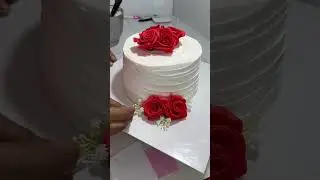 Simple Wedding Cake Design ❤️ #cake #cakedesign #cakedecorating #cakeideas #easycake #weddingcake 🌹