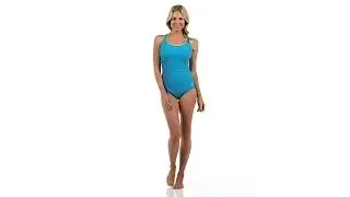 Speedo Aqua Zumba by Speedo Rock With Me Piped Ultraback 1PC | SwimOutlet.com