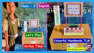 🎭 Let&rsquo;s Play & Action Time | Class 2 English TLM | Colourful Handmade Materials 🌈