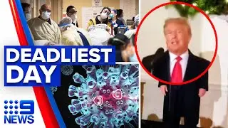 Coronavirus: Trump celebrates Hanukkah party as US records deadliest day | 9 News Australia