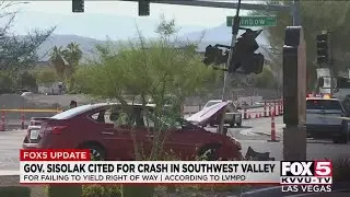 Nevada Gov. Sisolak, other driver cited in Sunday crash
