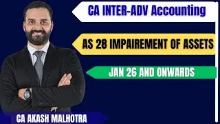 AS 28 Impairment of Assets| Part 1-Concept| CA Inter Advanced Accounting Fast track Batch